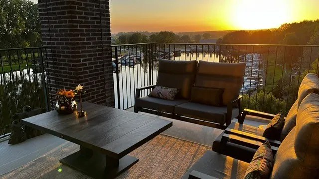 Azoren/Jersey stoel-bank loungeset 4-delig verstelbaar - Antraciet OP=OP