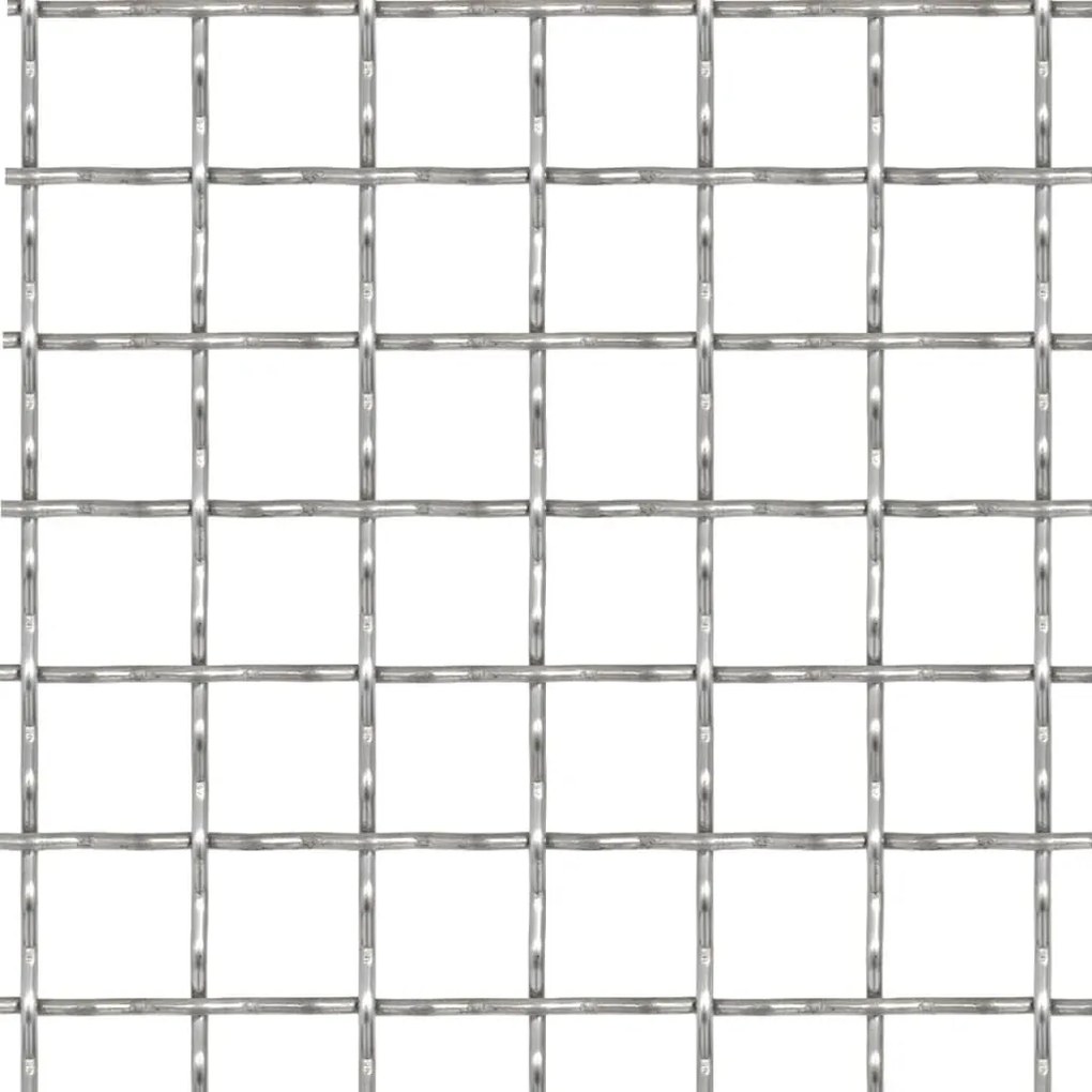 vidaXL Draadhek geweven gaas 50x50 cm 11x11x2 mm roestvrij staal