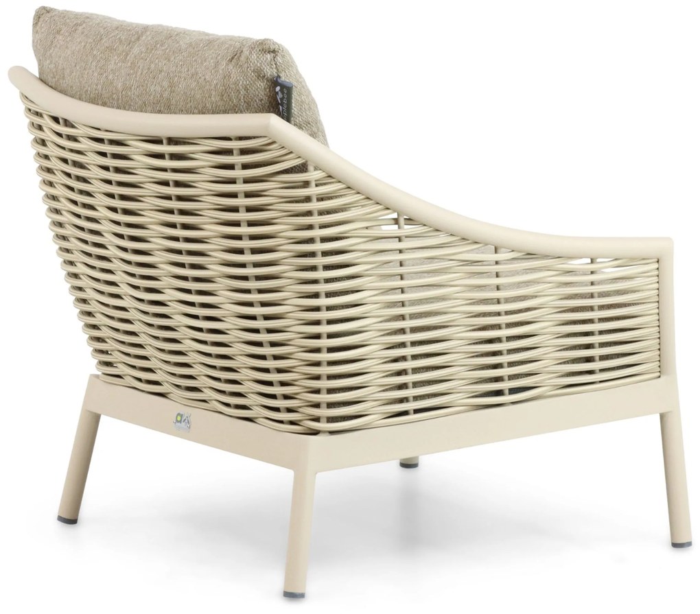 Stoel en Bank Loungeset 5 personen Aluminium/Wicker Taupe Apple Bee Milou
