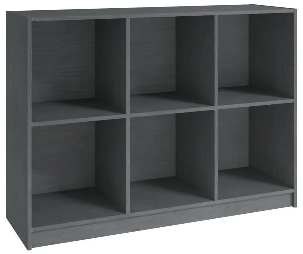 vidaXL Boekenkast 104x33x76 cm massief grenenhout grijs