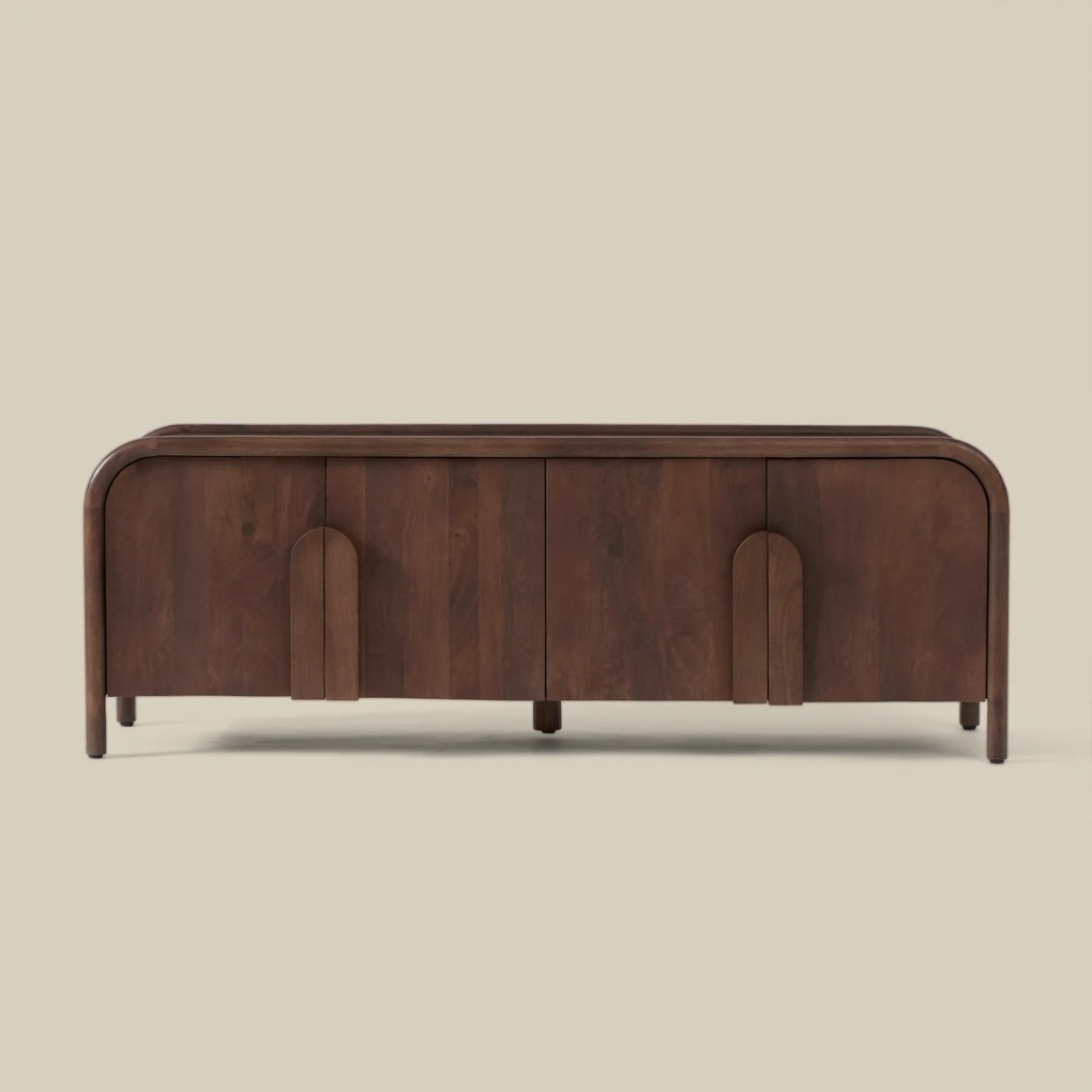 Design Tv-meubel Hout Met Ronde Hoeken 160 Cm - 160x40x55cm.