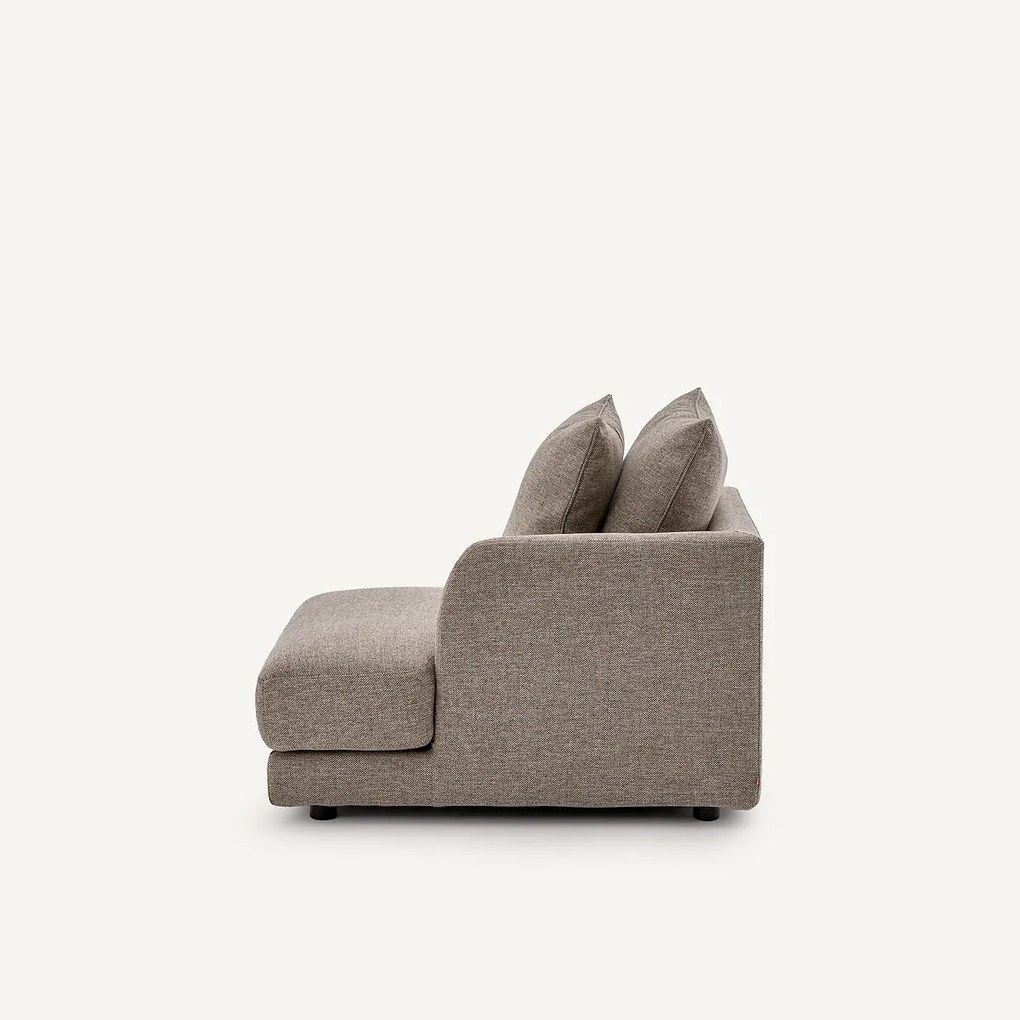 Halve bank rechts, modulair, in tweed, TIBERIO