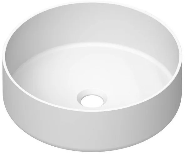 BRAUER Rotondo Waskom opbouw - 36x36x12cm - zonder overloop - rond - keramiek - mat wit WK-CC36ROMW