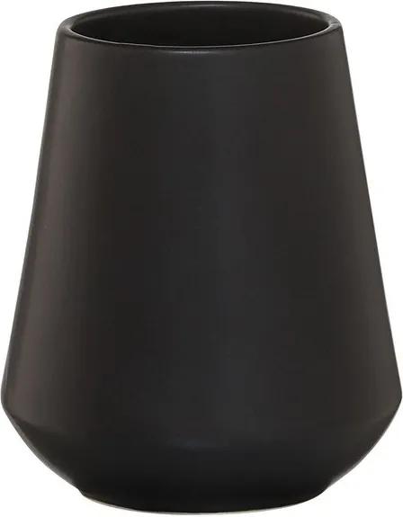 Sealskin Conical Beker 9.5x11.1x9.5cm Porselein Zwart