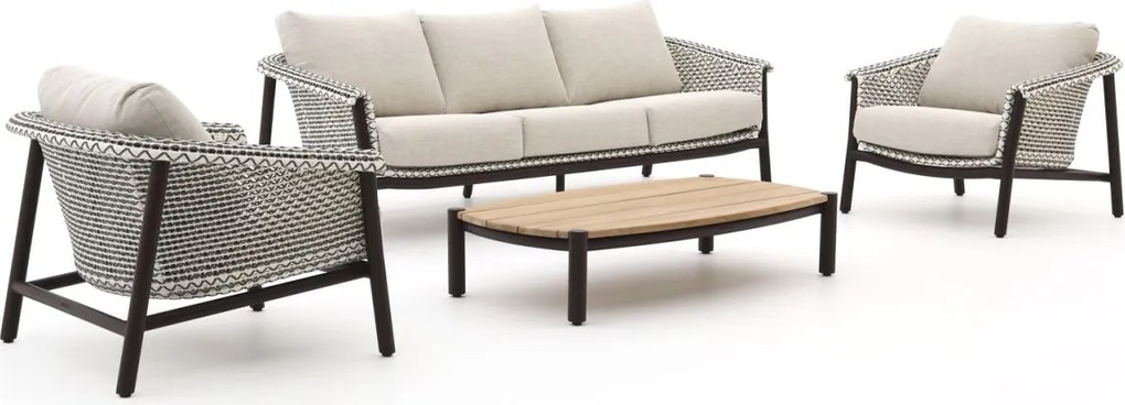 Stoel-bank loungeset Zavelli | 5 personen | Loungeset Beige | Wicker (vlechtwerk) | Kees Smit Tuinmeubelen