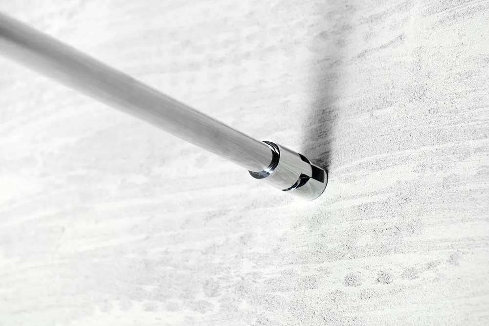 Aqualine Pilot inloopdouche opaalglas 110x190cm chroom