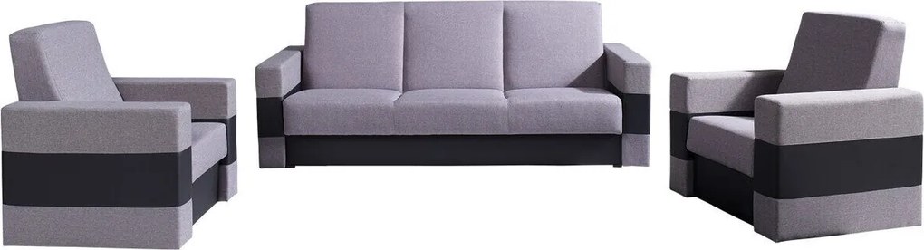 Gestoffeerde meubelset Providence 171, Aanwezig, 113 kg, Aanwezig, Eco-leder + Stof, Poten: Hout, Kunststof