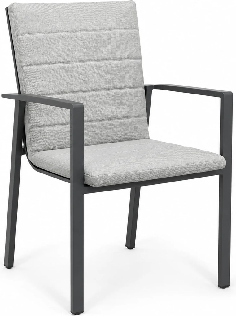 Tuinstoel Aluminium Grijs-antraciet Lifestyle Garden Furniture Timo antraciet/soft grey