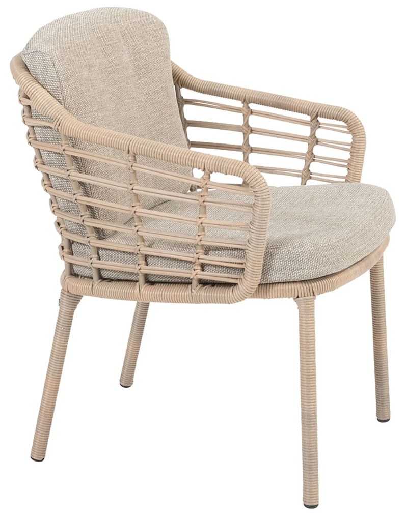 Tuinstoel Wicker Taupe-naturel-bruin 4 Seasons Outdoor Como