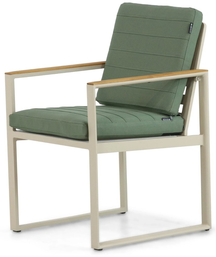 Tuinstoel Aluminium/Teak Taupe-naturel-bruin Lifestyle Garden Furniture Faro