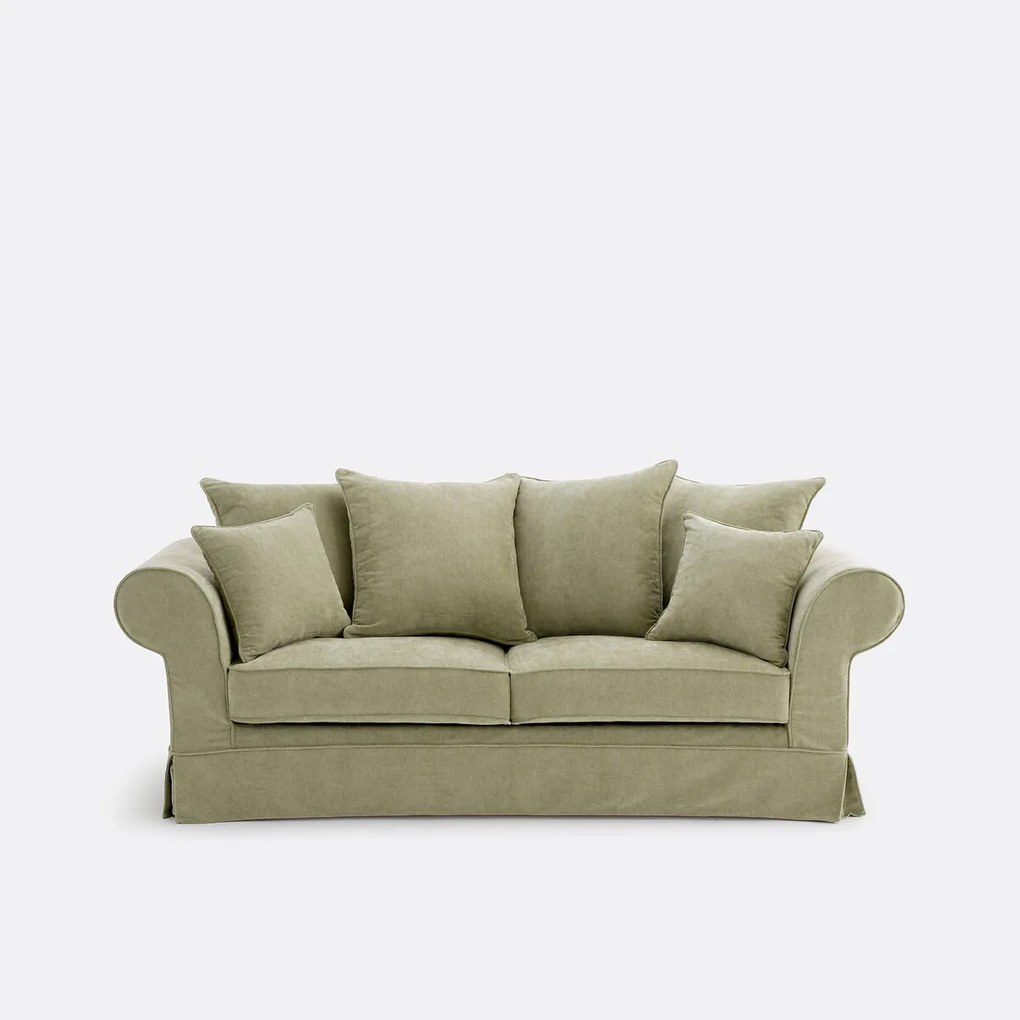 2-, 3- of 4-zitsbank met afneembare hoezen, in gemêleerd polyester, ADELIA