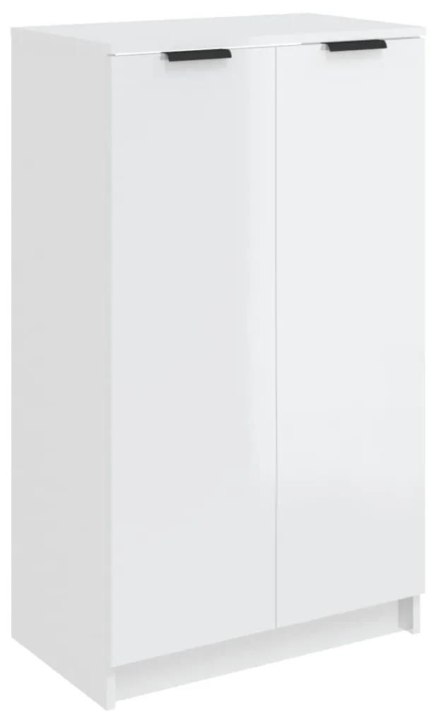 vidaXL Schoenenkast 59x35x100 cm bewerkt hout hoogglans wit