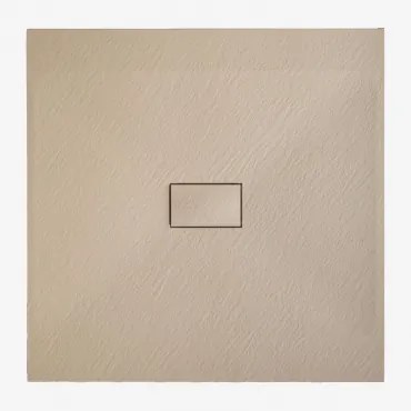 Soho Vierkante, Antislip, Extra Vlakke Smc-hars Douchebak Licht Zandbruin & 100 X 100 Cm - Sklum