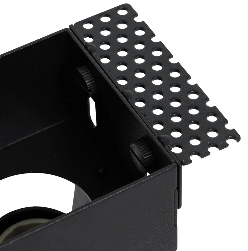 Set van 6 inbouwspots zwart GU10 50mm trimless - Oneon