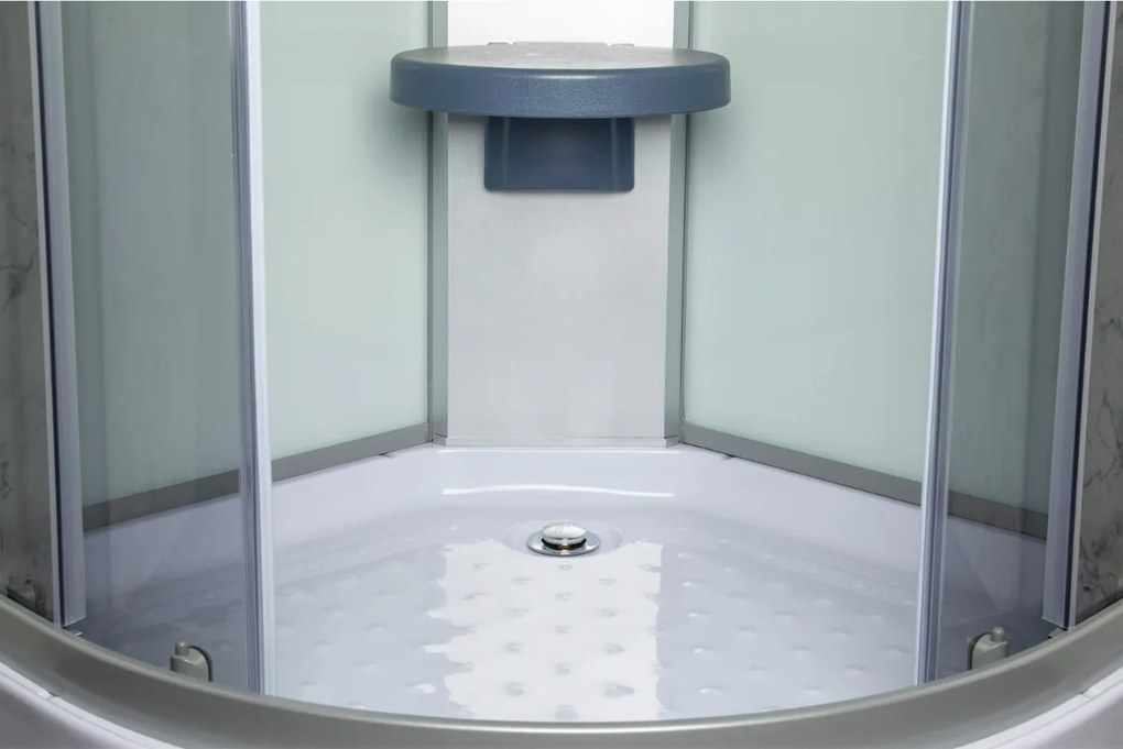 Kerra Evora complete douchecabine met zitting 90x90cm chroom