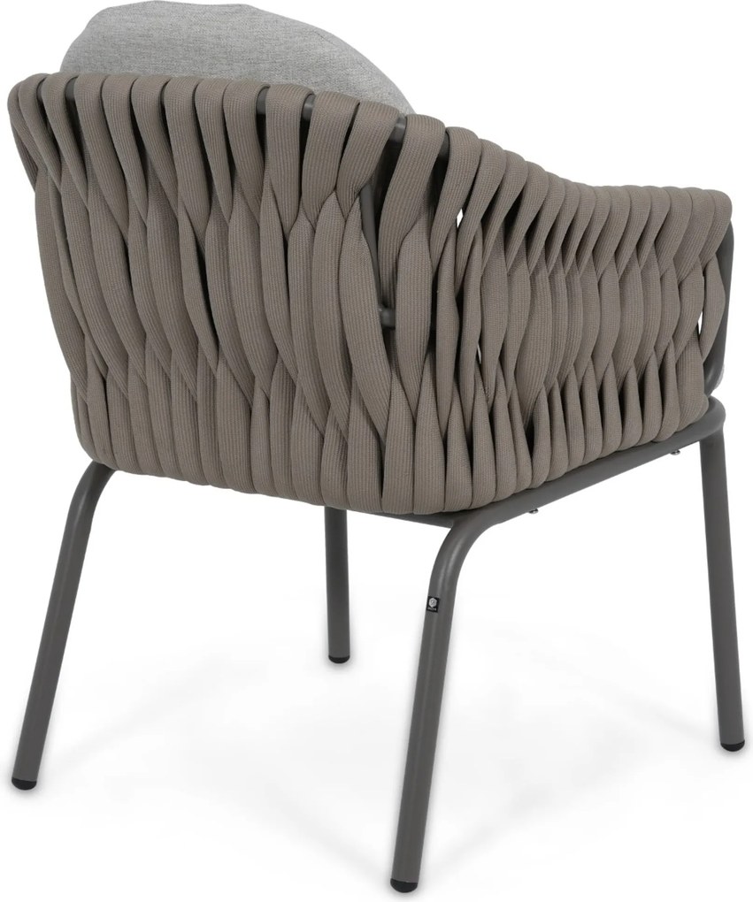 Tuinset 6 personen 240 cm Rope Taupe Santika Furniture Santika
