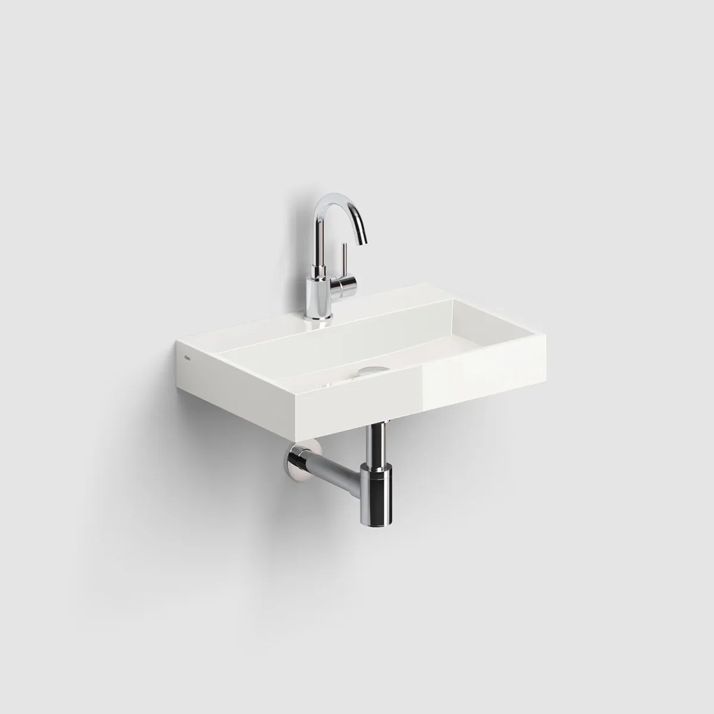 Clou Mini Wash Me Plus fontein mineraalmarmer 48cm wit glans