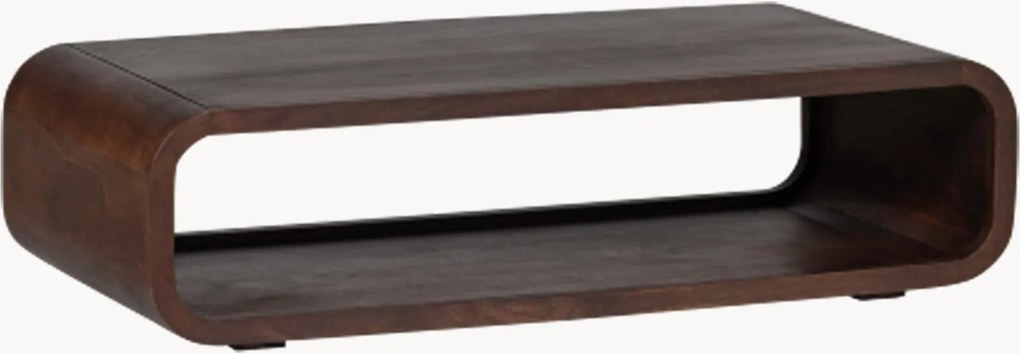 Salontafel Kinu van mangohout met plank