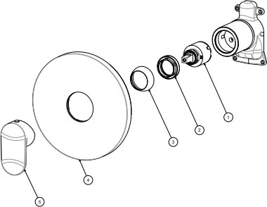 Paffoni Candy douche mengkraan inbouwset 1 uitgang chroom
