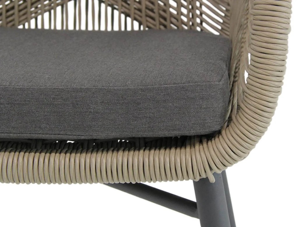 Tuinset 4 personen 180 cm Aluminium/wicker Taupe Lifestyle Garden Furniture Advance/Vienna