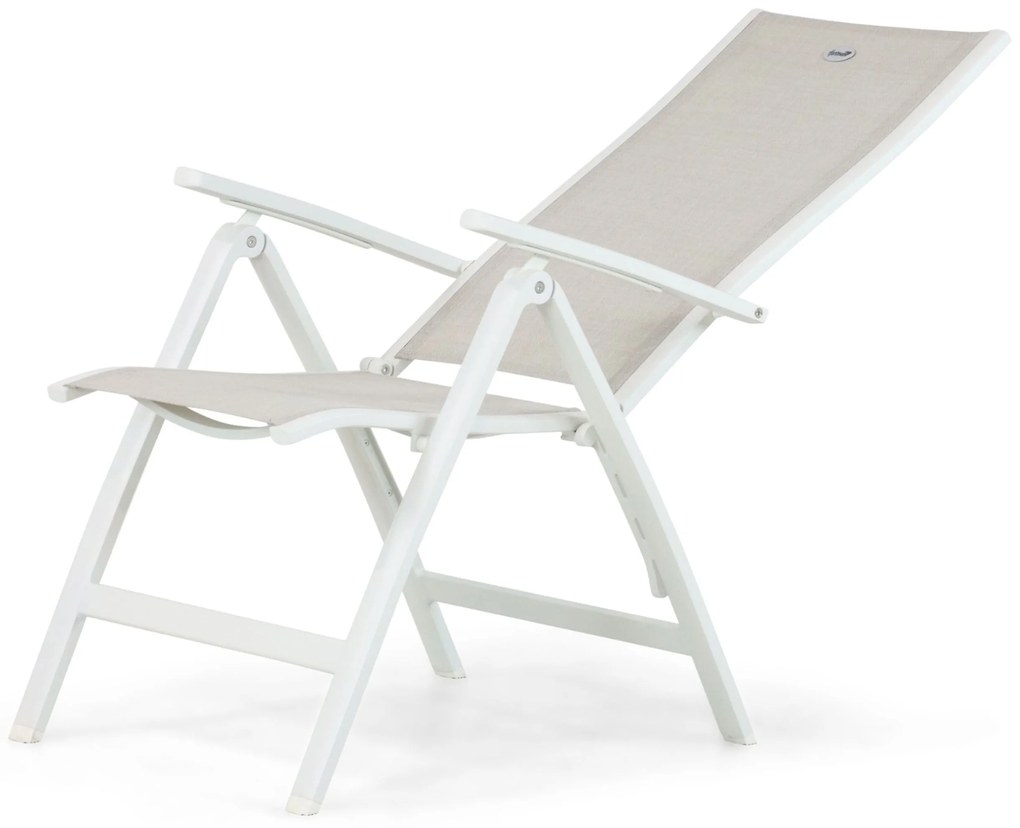 Tuinset 6 personen 240 cm Aluminium/Textileen Wit Hartman Troy/Cervola
