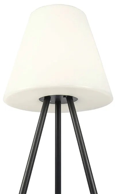 Moderne buiten vloerlamp zwart IP44 incl. LED op solar - Virginia