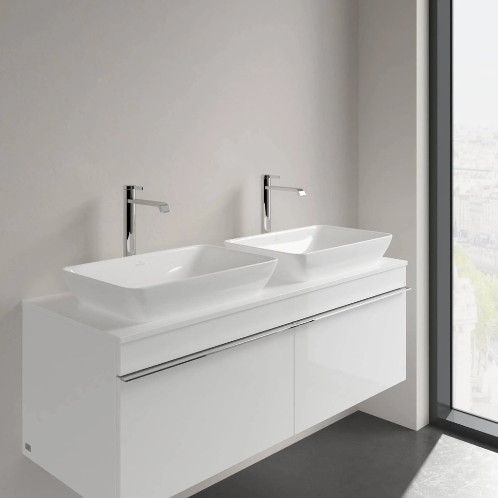 Villeroy & Boch Venticello meubel opzetwastafel 55x36 cm. z/kr.gat m/overloop Wit