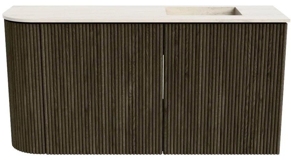 Mondiaz Joya DLux 80cm toiletmeubel ronding links shadow met wastafel faye rechts 1 kraangat meli