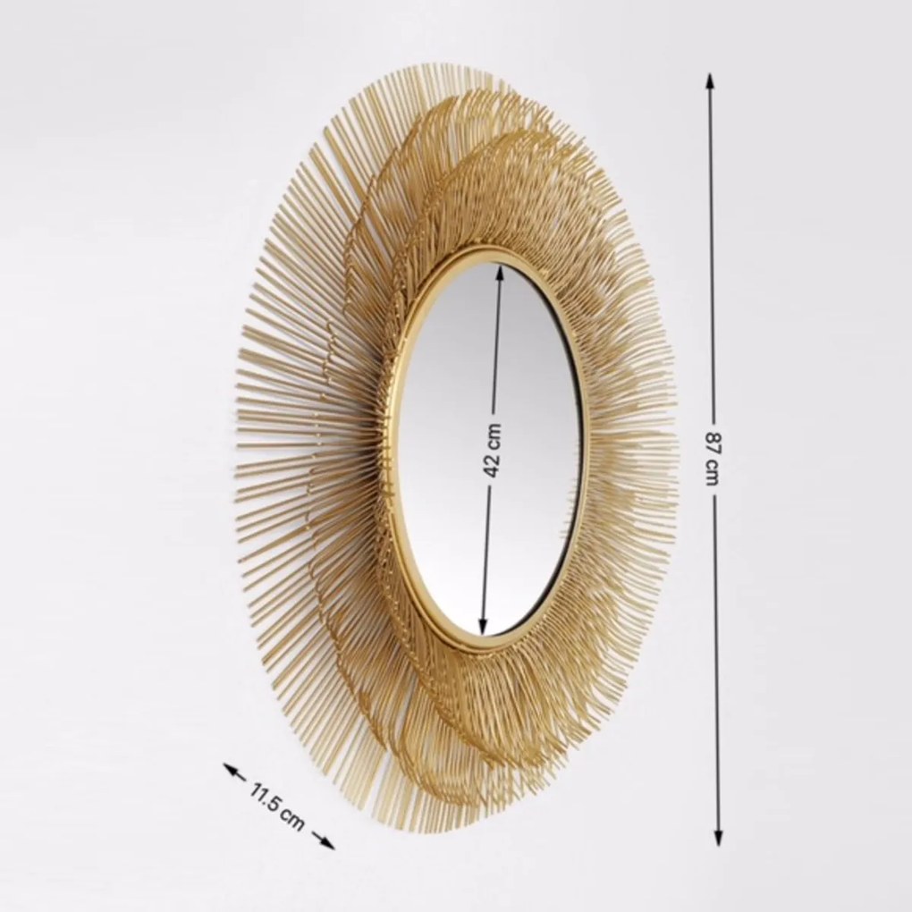 Kare Design Sunburst Tre Grote Ronde Spiegel Goud - 87x87cm