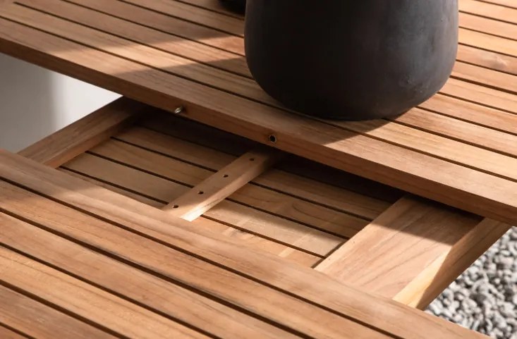 The Outsider Uitschuifbare Tuintafel - Ruben - 150-210cm - Teak - Zwart - The Outsider