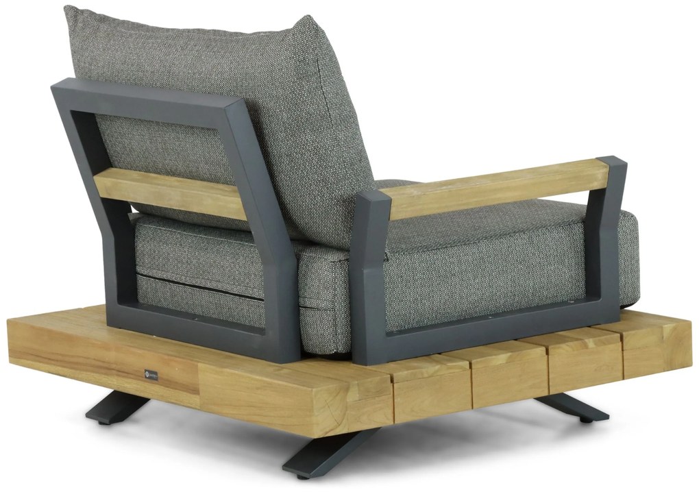 Tuinstoel Aluminium/teak Taupe-naturel-bruin Santika Supreme