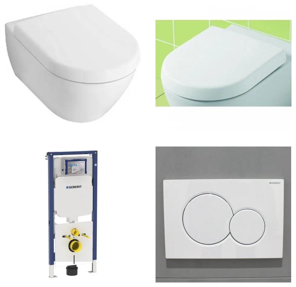 Subway 2.0 toiletset Compact CeramicPlus met Geberit ruimtewinnend reservoir/bedieningsplaat glans-wit