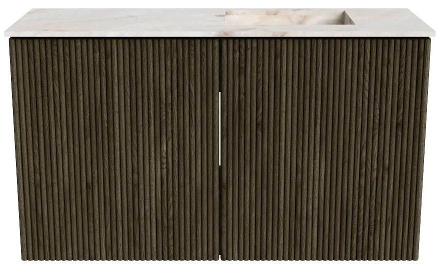 Mondiaz Joya DLux 70cm toiletmeubel shadow met wastafel faye rechts 1 kraangat frappe