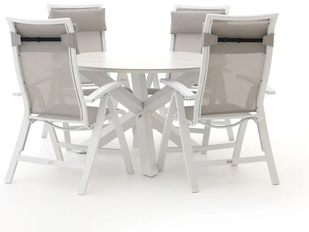 Diningset Bellagio  | 4 personen | Tuinset sintered stone | 5-delig | Kees Smit Tuinmeubelen