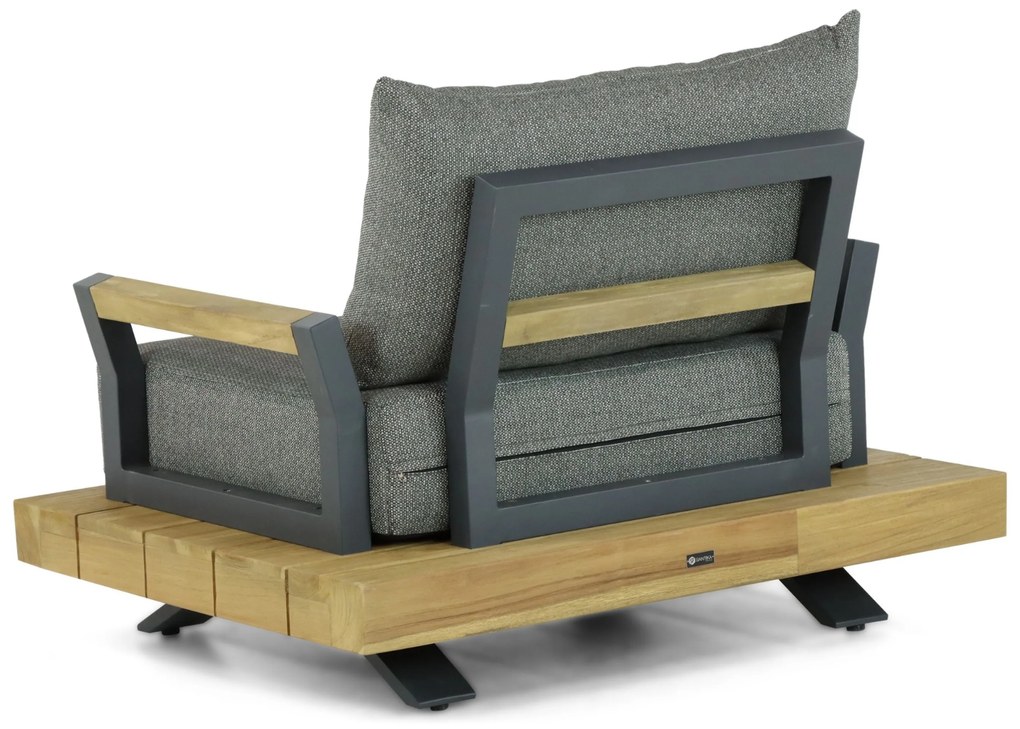 Tuinstoel Aluminium/teak Taupe-naturel-bruin Santika Supreme