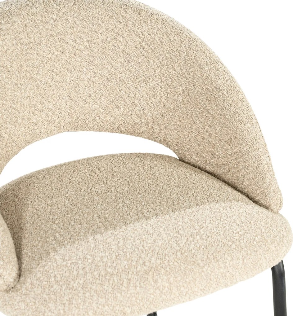 By-Boo Nido Barkruk Met Zwart Onderstel Taupe