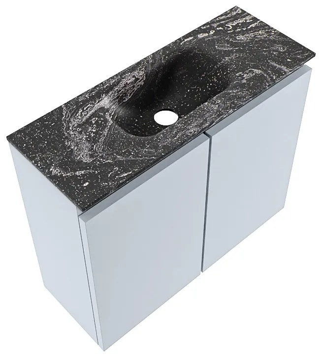 Mondiaz Ture DLux toiletmeubel 60cm clay met wastafel lava midden zonder kraangat