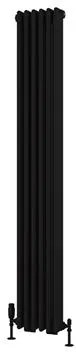 Eastbrook Rivassa 3 koloms radiator 30x180cm staal 1563W zwart mat