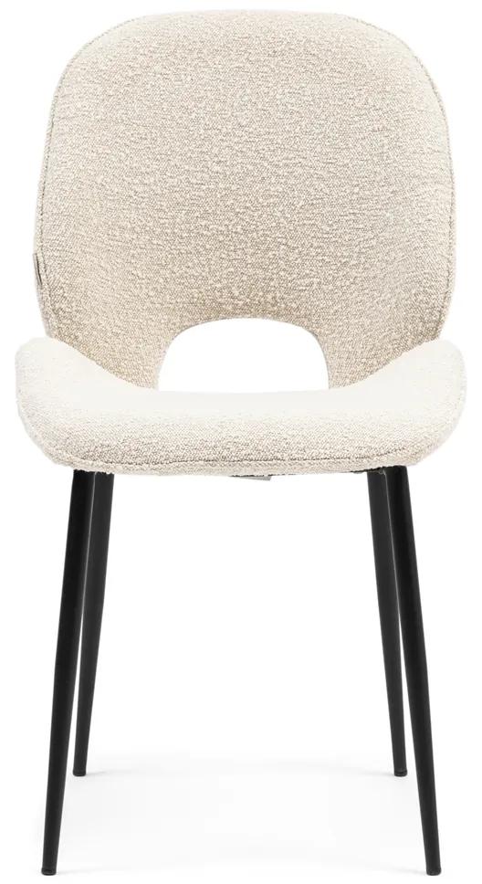 Rivièra Maison - Mr. Beekman Dining Chair, bouclé, white sand - Kleur: bruin