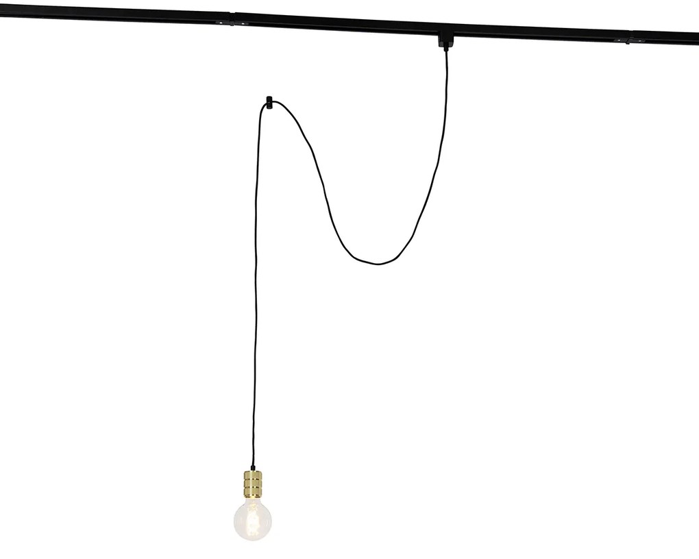Hanglamp met rail ophanging goud - Iconic Cavalux