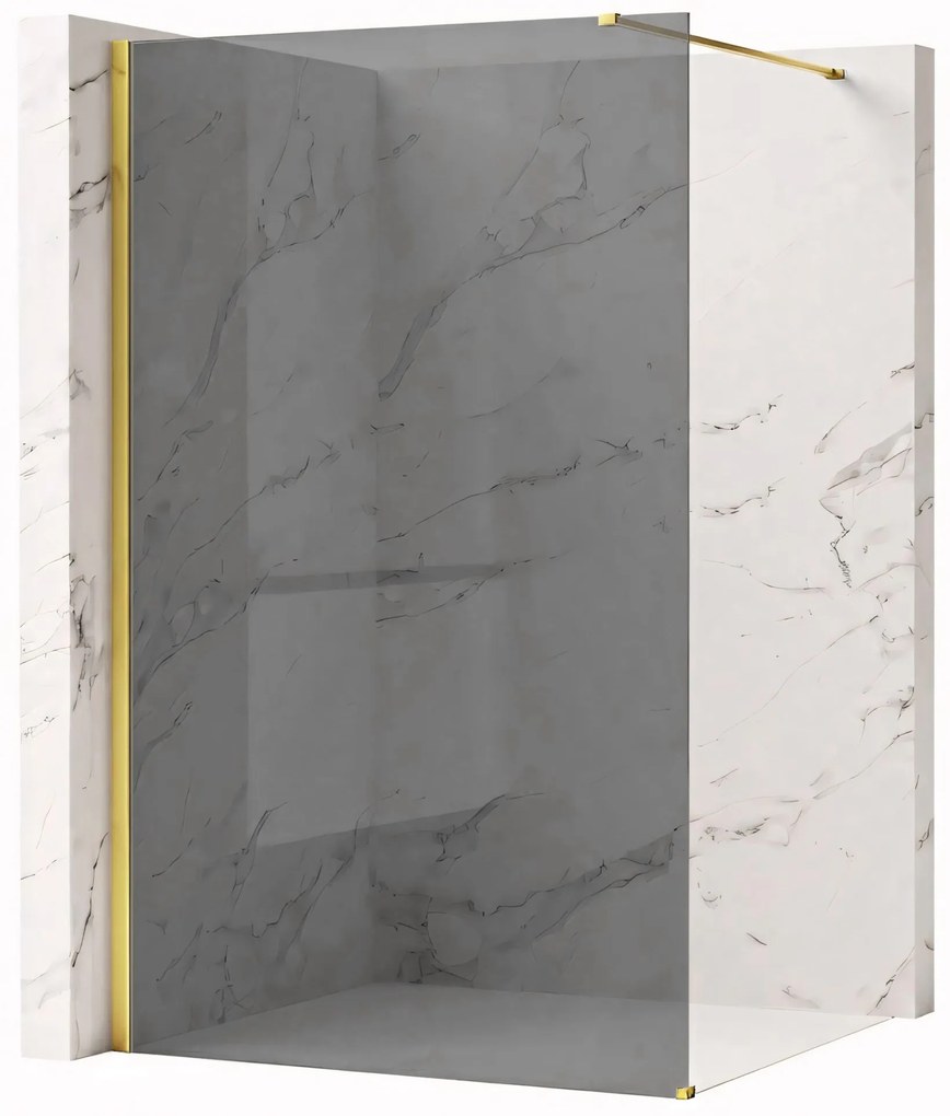 Walk-in douchewand Rea Flexi Grey / Gold 90