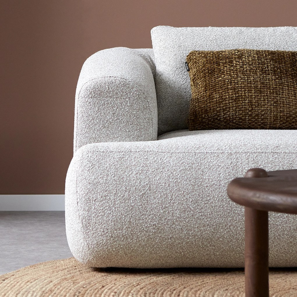 Beige Designbank Hoek Rechts