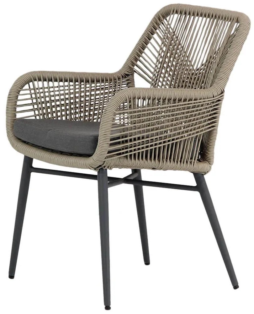 Bistroset 2 personen 70 cm Aluminium/wicker Taupe Lifestyle Garden Furniture Advance/Como