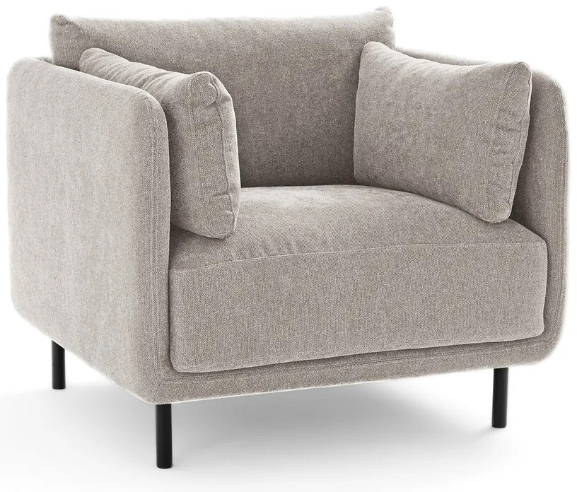 Fauteuil, getextureerde stof, Victor