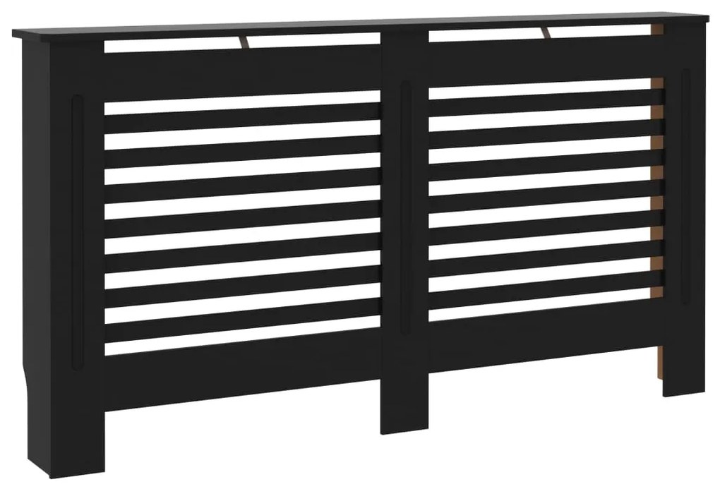 vidaXL Radiatorombouw 152x19x81 cm MDF zwart