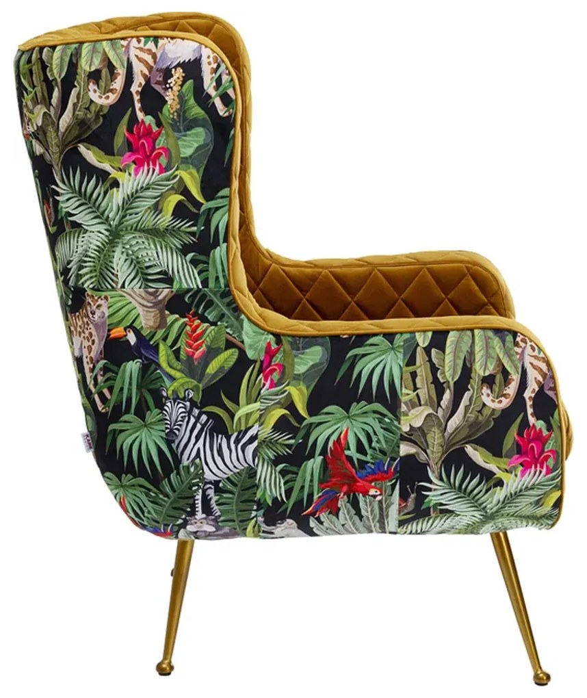 Kare Design Nonna Jungle Okergele Fauteuil Jungle