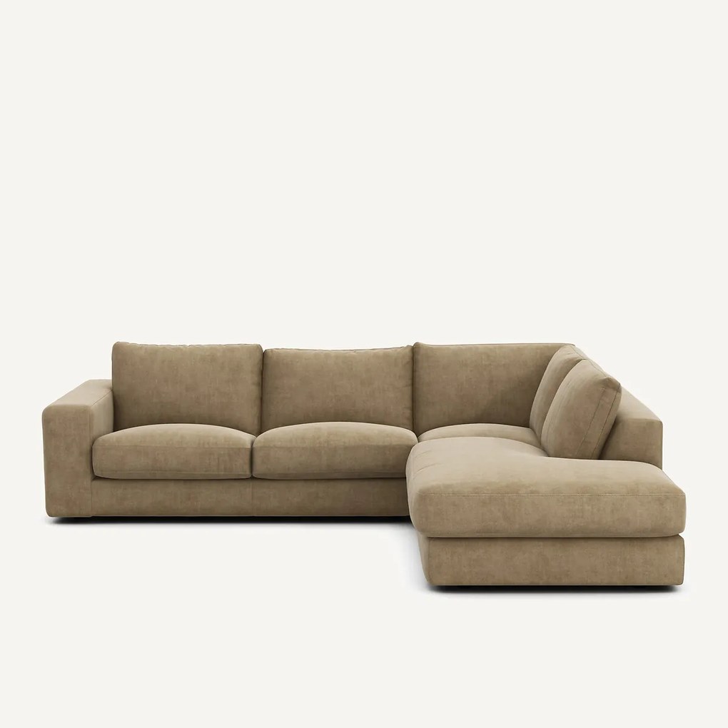 Hoekbank in stonewashed fluweel, SKANDER