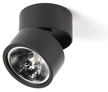 Moderne spot zwart rond verstelbaar - Go Nine