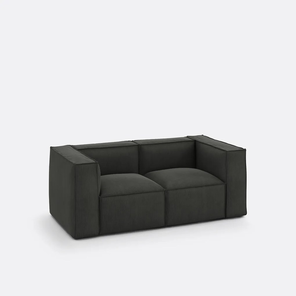 Modulaire bank, 2-zit, ribfluweel, Seven