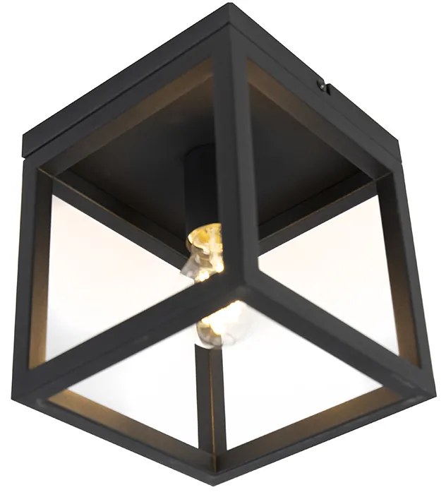 Industriële plafondlamp zwart staal - Cage